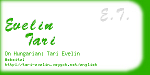 evelin tari business card